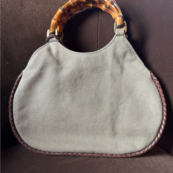 Gucci Pre-Owned
2000-2015 Bamboo line braided-trimming canvas handbag - Picture 3 of 15